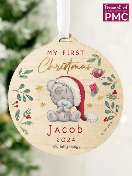 Personalised Tiny Tatty Teddy My 1st Christmas Decoration by PMC (AV3943) | £14