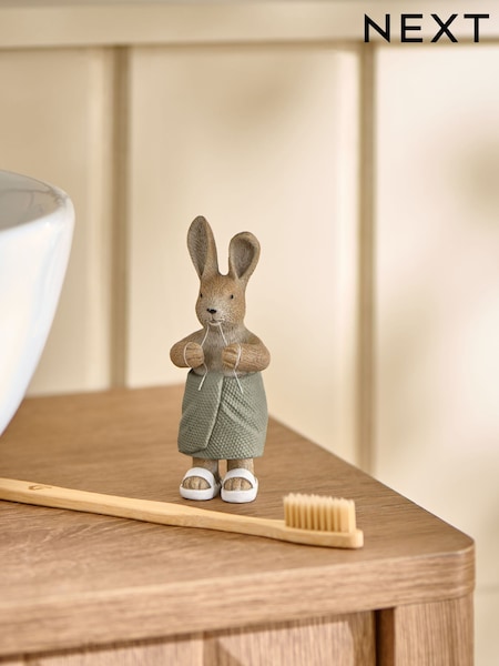 Natural Rosie Rabbit Flossing Bathroom Ornament (AV4007) | £8