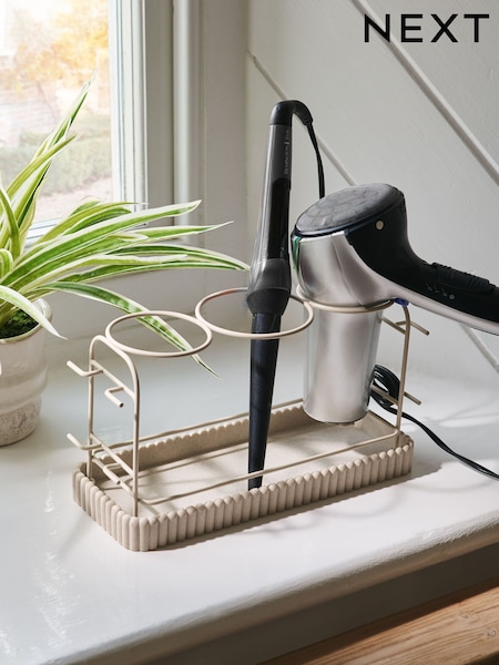 Natural Rib Hairdryer and Straighteners Storage Stand (AV4086) | £28