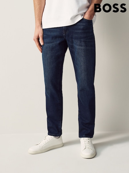 BOSS Blue Tapered Fit Comfort Stretch Denim Jeans (AV4112) | £119
