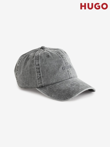 HUGO Black Embroidered Logo Cotton Twill Cap (AV4164) | £39