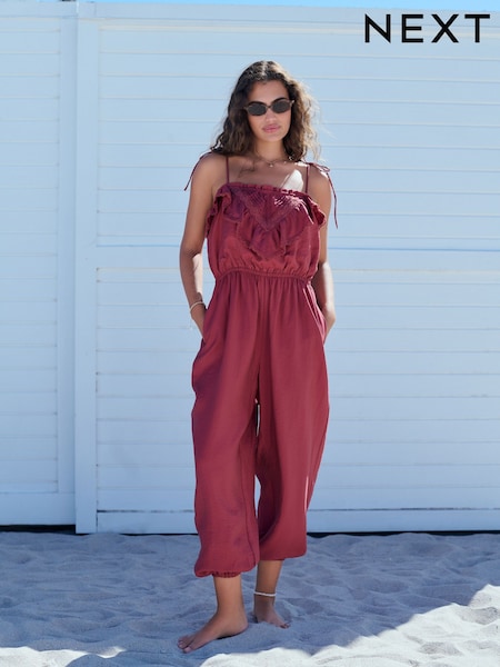 Pink Bandeau Harem Leg Jumpsuit (AV4213) | £42