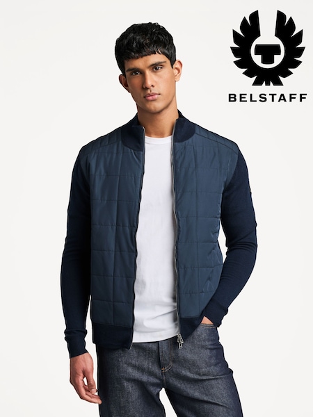Belstaff Blue Kelbrook Zip Cardigan (AV4218) | £275