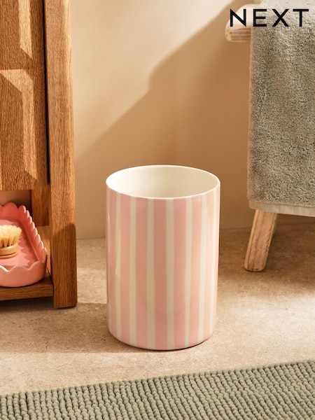 Pink Stripe Print Bin (AV4245) | £28