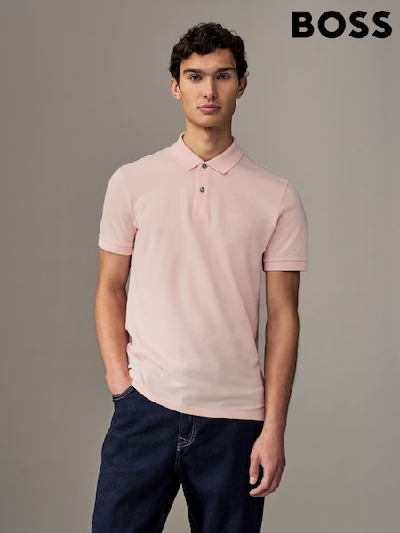 BOSS Pink Pallas Regular Fit Polo Shirt (AV4272) | £99