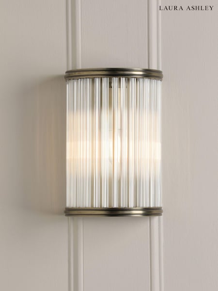 Laura Ashley Matt Antique Brass Sutton 1 Light Wall Light (AV4279) | £79