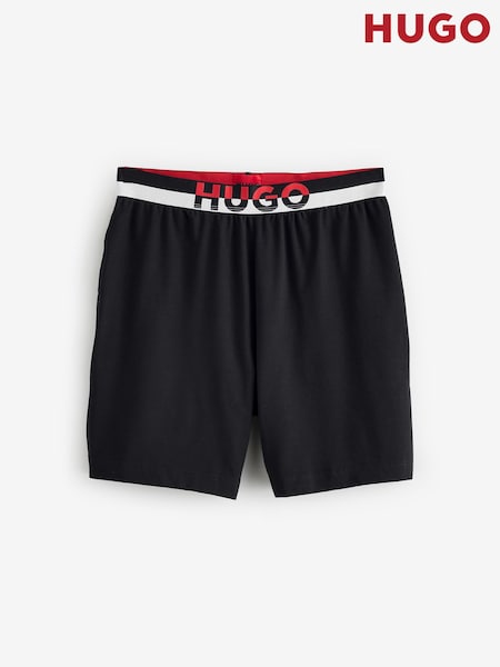HUGO Black Colour Blocked Waistbadn Stretch Cotton Pyjama Bottoms (AV4334) | £49