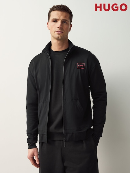 HUGO Black Frame Logo Relaxed Fit Stretch Cotton Jacket (AV4364) | £59