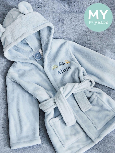 My 1st Years Blue Personalised Car Fleece Robe with Ears (AV4384) | £30