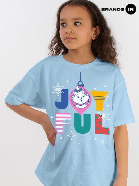 Brands In Blue Disney The Aristocats Marie Christmas Joyful Girls Baby 100% Cotton T-Shirt (AV4423) | £20