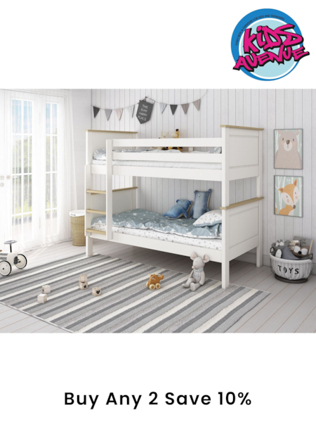 Kids Avenue White Oak Heritage Bunk Bed (AV4434) | £490