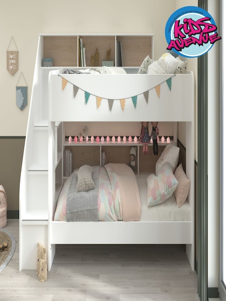 Kids Avenue White Oak Biblio Bunk Bed (AV4437) | £800