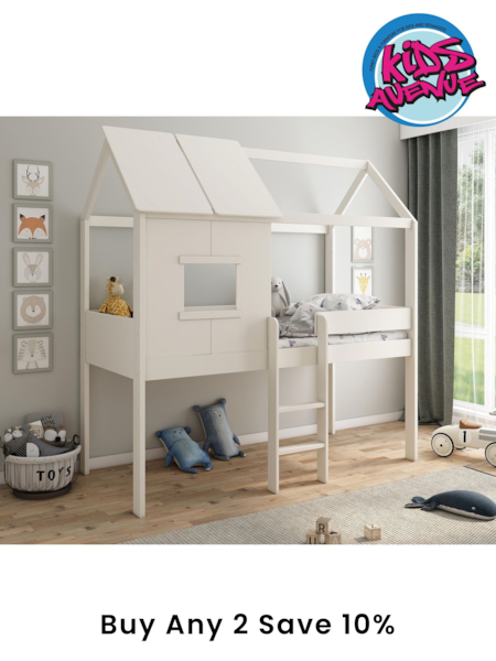 Kids Avenue White Midi Playhouse without Storage (AV4441) | £445