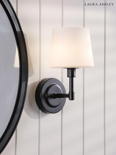 Laura Ashley Matt Black Bayfield 1 Light Wall Light Ip44 (AV4490) | £45