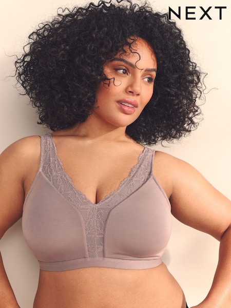 Taupe Total Support Ultimate Comfort Supersoft Non Pad Non Wire Bra B-H (AV4515) | £26