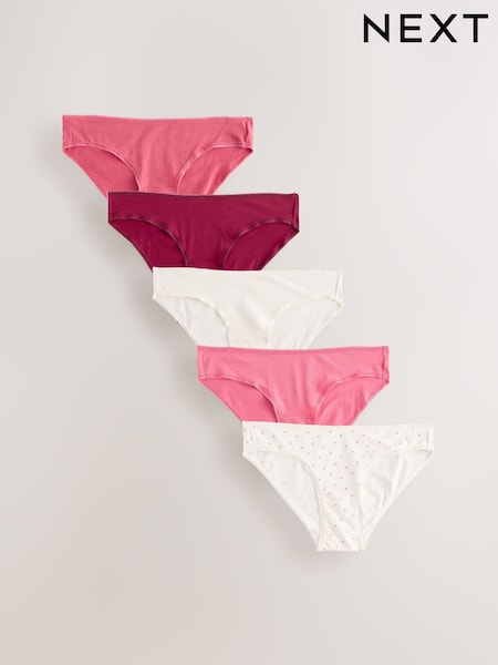 Berry Pink Bikini Rich Knickers 5 Pack (AV4551) | £9