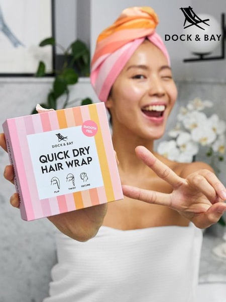 Dock & Bay Miami Sorbet Hair Wrap Quick Dry Hair Towel Suede (AV4571) | £12