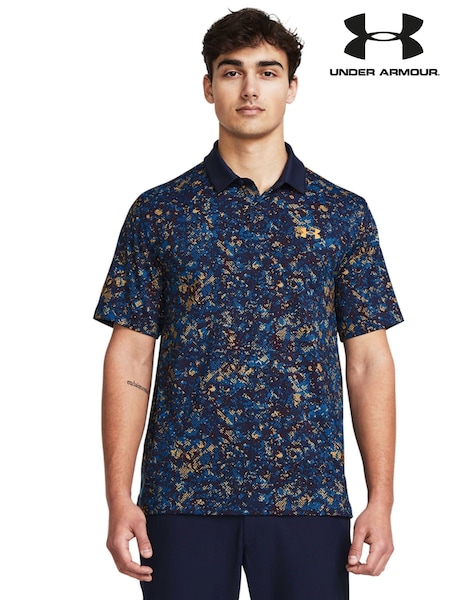 Under Armour Navy Golf T2G Printed Polo Shirt (AV4619) | £45