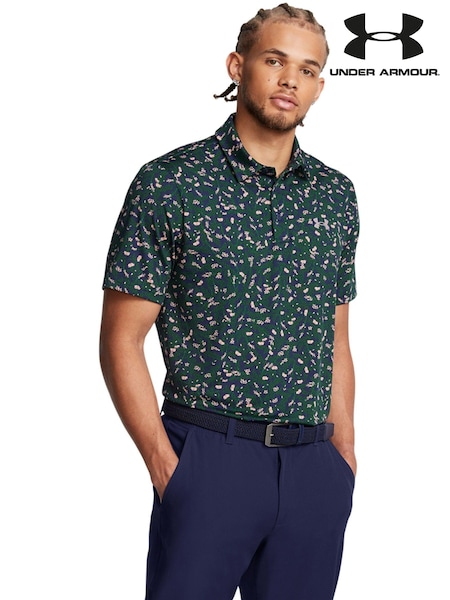 Under Armour Navy Golf Playoff 3.0 Printed Polo Shirt (AV4623) | £50