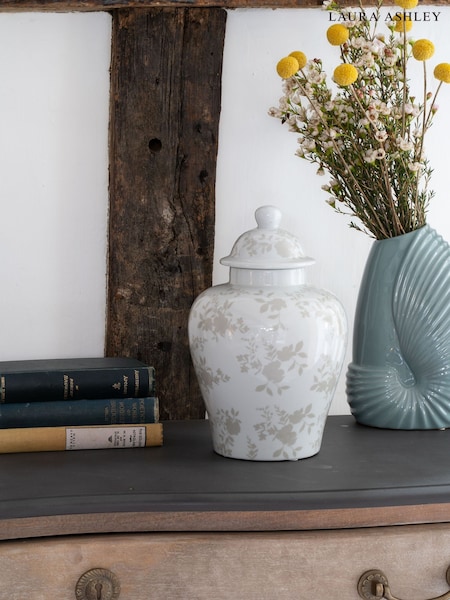 Laura Ashley White Westbourne Ginger Jar (AV4647) | £99