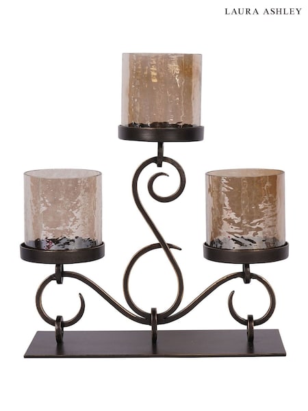 Laura Ashley Antique Gold Esther Hurricane Holder (AV4675) | £55