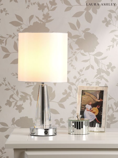 Laura Ashley Clear Blake Rechargeable Wireless Table Lamp (AV4850) | £70