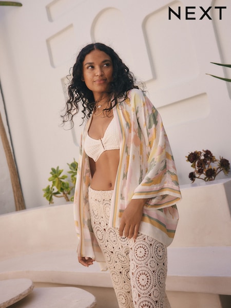Pastel Short Kimono Cover-Up (AV4879) | £32