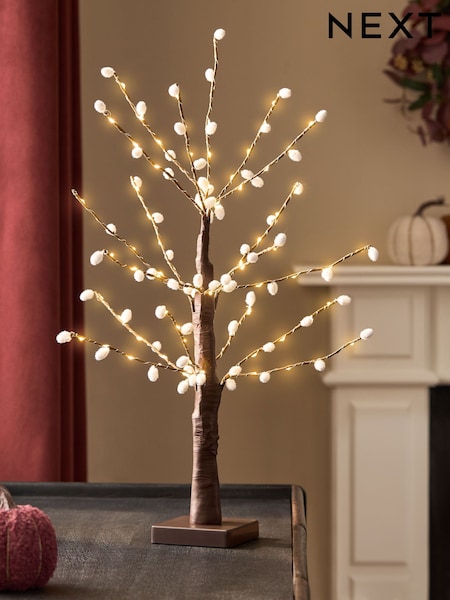 Brown Light Up Faux Pussy Willow Tree (AV5003) | £25