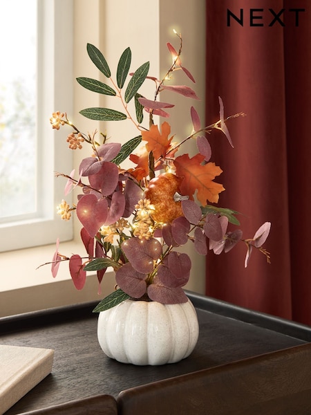 Plum Purple Light Up Autumnal Pumpkin Tree (AV5004) | £30
