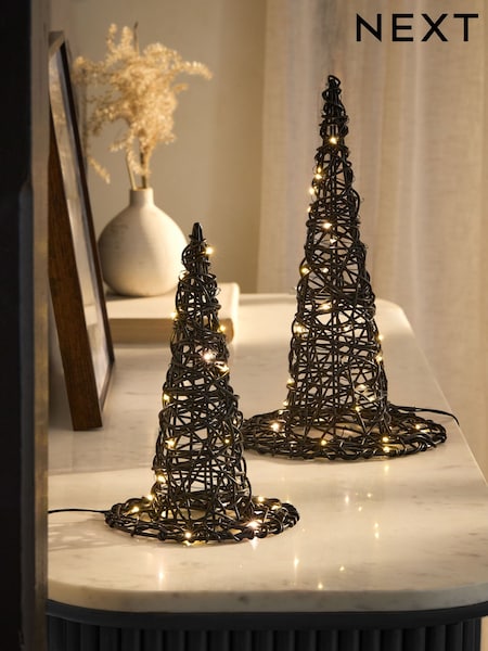 2 Pack Black Light Up Halloween Witch Hat Decorations (AV5017) | £30