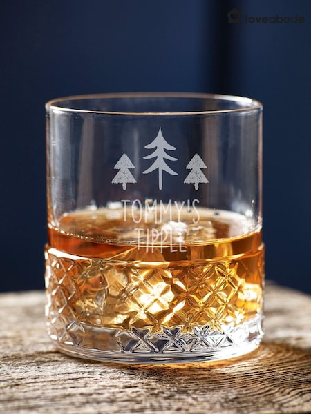 Personalised Christmas Themed Crystal Cut Glass by Loveabode (AV5191) | £23