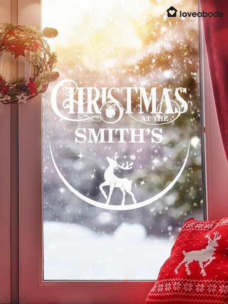 Personalised Christmas Family Window Sticker by Loveabode (AV5205) | £15