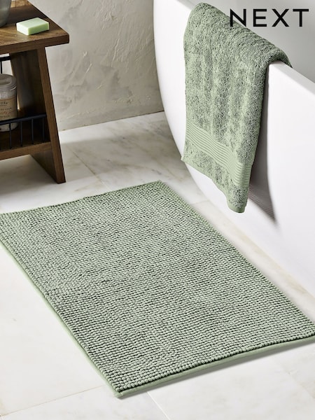 Sage Green Bobble X-Large Bath Bath Mat (AV5365) | £14