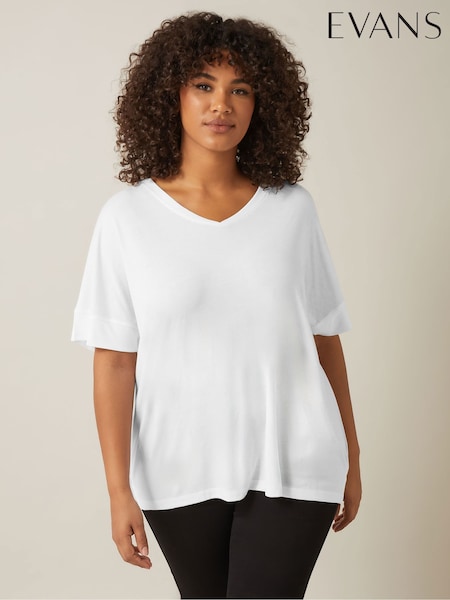 Evans V-Neck Modal T-Shirt (AV5387) | £22