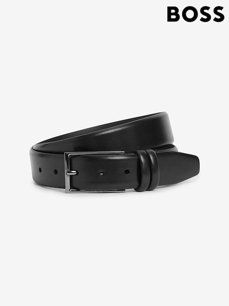 BOSS Black Logo Buckle Leather Belt (AV5418) | £119