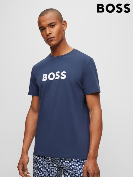 BOSS Blue Large Logo Regular Fit T-Shirt (AV5432) | £49