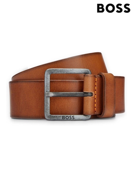 BOSS Brown Light Baxton Leather Belt (AV5450) | £59