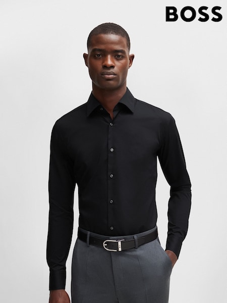 BOSS Black Slim Fit Stretch Poplin Shirt (AV5469) | £89