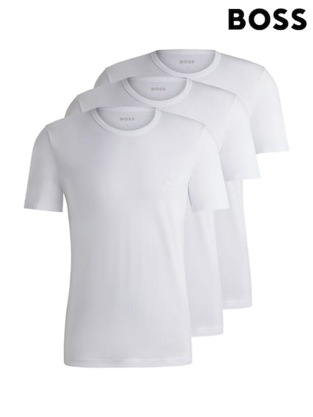 BOSS White Classic Crew Neck T-Shirts 3 Pack (AV5493) | £45