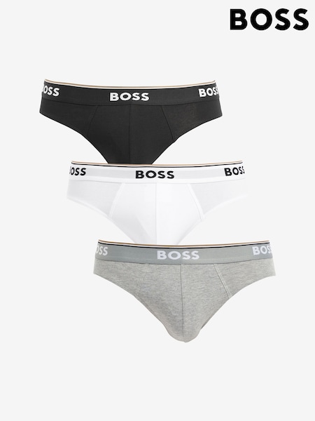 BOSS Natural Power Stretch Cotton 3 Pack Briefs (AV5590) | £42