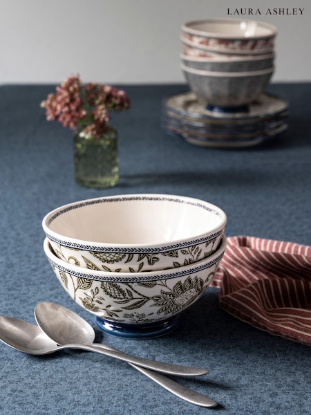 Laura Ashley Set of 2 Green Hedingham Bowls (AV5713) | £24