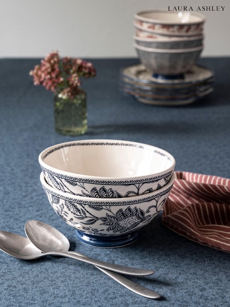 Laura Ashley Set of 2 Blue Hedingham Bowls (AV5719) | £24