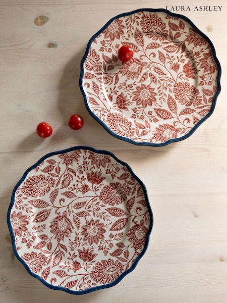 Laura Ashley Terracotta Set of 2 Hedingham 27cm Dinner Plates (AV5732) | £26