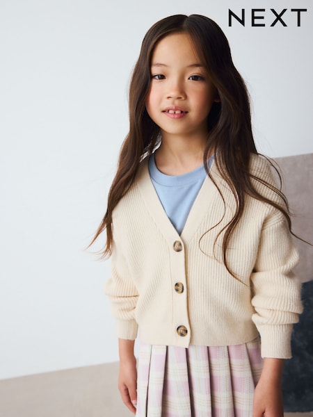 Ecru Boxy Cardigan (3-16yrs) (AV5940) | £17 - £22
