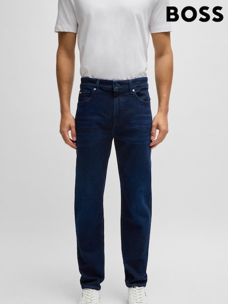 BOSS Dark Blue Slim-Fit Delaware Jeans (AV6349) | £169
