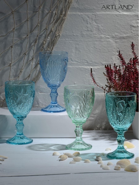 Artland Set of 4 Blue Marine Goblets (AV6361) | £33