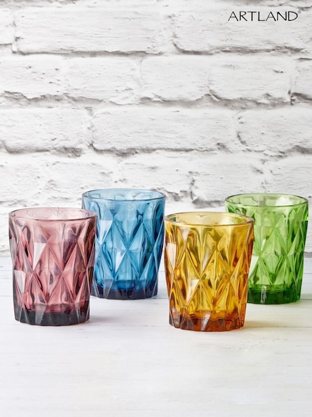 Artland Set of 4 Blue Highgate Galsses DOF Tumblers (AV6366) | £30