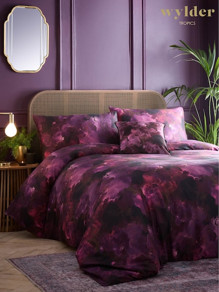 Wylder Amethyst 100% Cotton Marble Duvet Set (AV6549) | £36 - £62