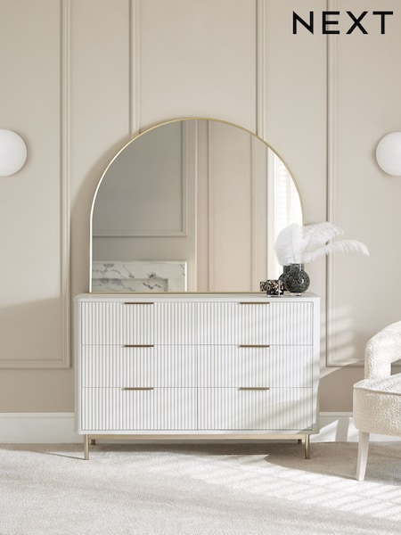 White Emilie Oak Effect Chest of Drawers (AV6586) | £499