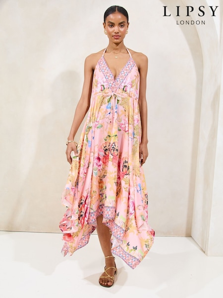 Lipsy Pink Paisley Print Beach Dress (AV6652) | £45